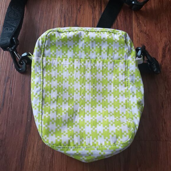 BAGGU Green Gray Houndstooth Chic Edgy Feminine Preppy Hipster Y2K Crossbody Bag - Picture 5 of 5